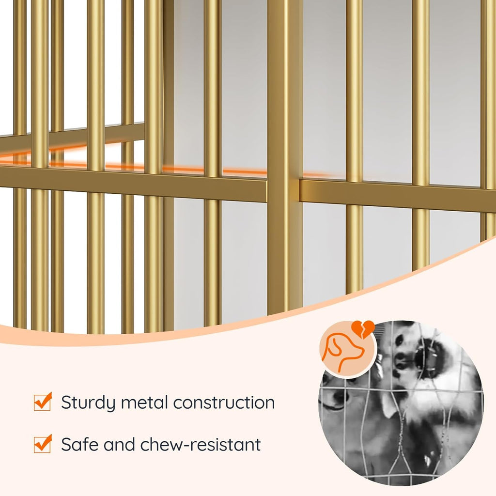 38.6" Dog Crate Furniture, Wooden Dog Kennel Indoor, Heavy Duty Dog Cage for Small/Medium Dog