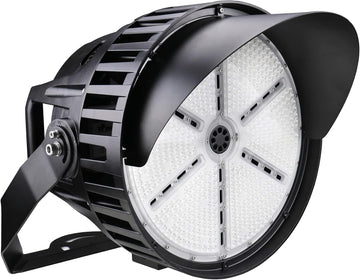 500W LED Stadium Lights Outdoor, 30 Degree Arena Lamp | 70000Lumens 5000K Commercial Sportlight, 0-10V Dimmable IP65