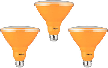LED PAR38 Colored Recessed Light Bulb, 15 watt (75W Equivalent), Medium (E26) Base, Floodlight, ETL Listed, Amber, 3