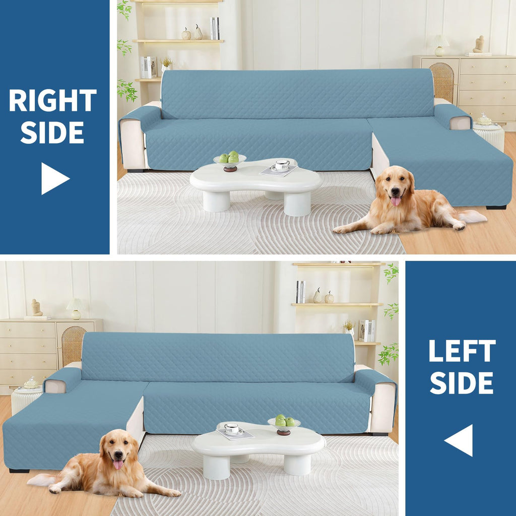 Waterproof Sectional Couch Covers for Dogs, X-Large, Aqua Blue