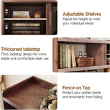 44" Sideboard Buffet Cabinet with Outlet & 2 Open Storage Spaces