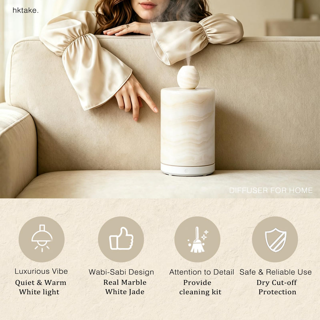 Ultrasonic Essential Oil Diffuser Stone Aromatherapy HomeDecor 100ml