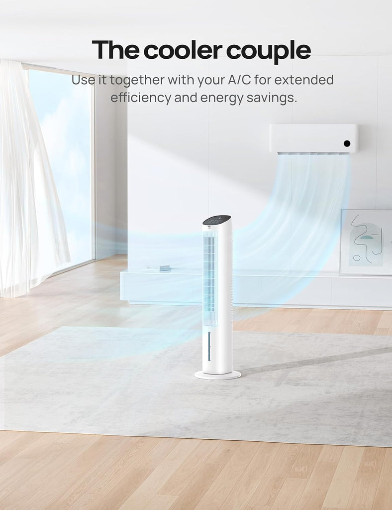 Portable Air Conditioners Fan, 40” Standing Fans that Blow Cold Air, Portable AC