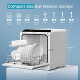 Countertop Dishwasher Portable with 6 Programs, 5L Built-in Water Tank for Apartments & RV, 167℉ High-Temp
