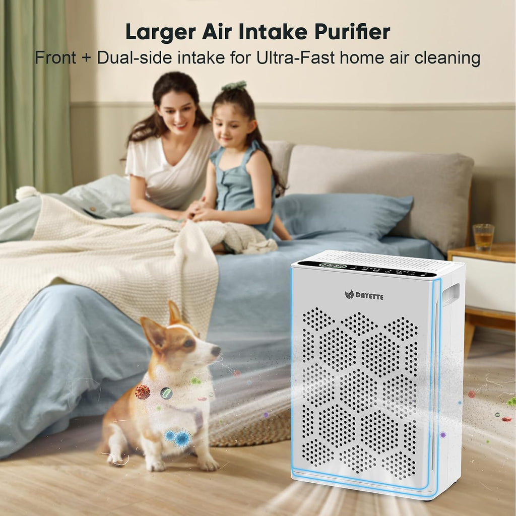 Air Purifiers for Home Large Room Up to 1800 Ft² with HEPA 14 Filter, Pet Air Purifier with Washable Prefilter for