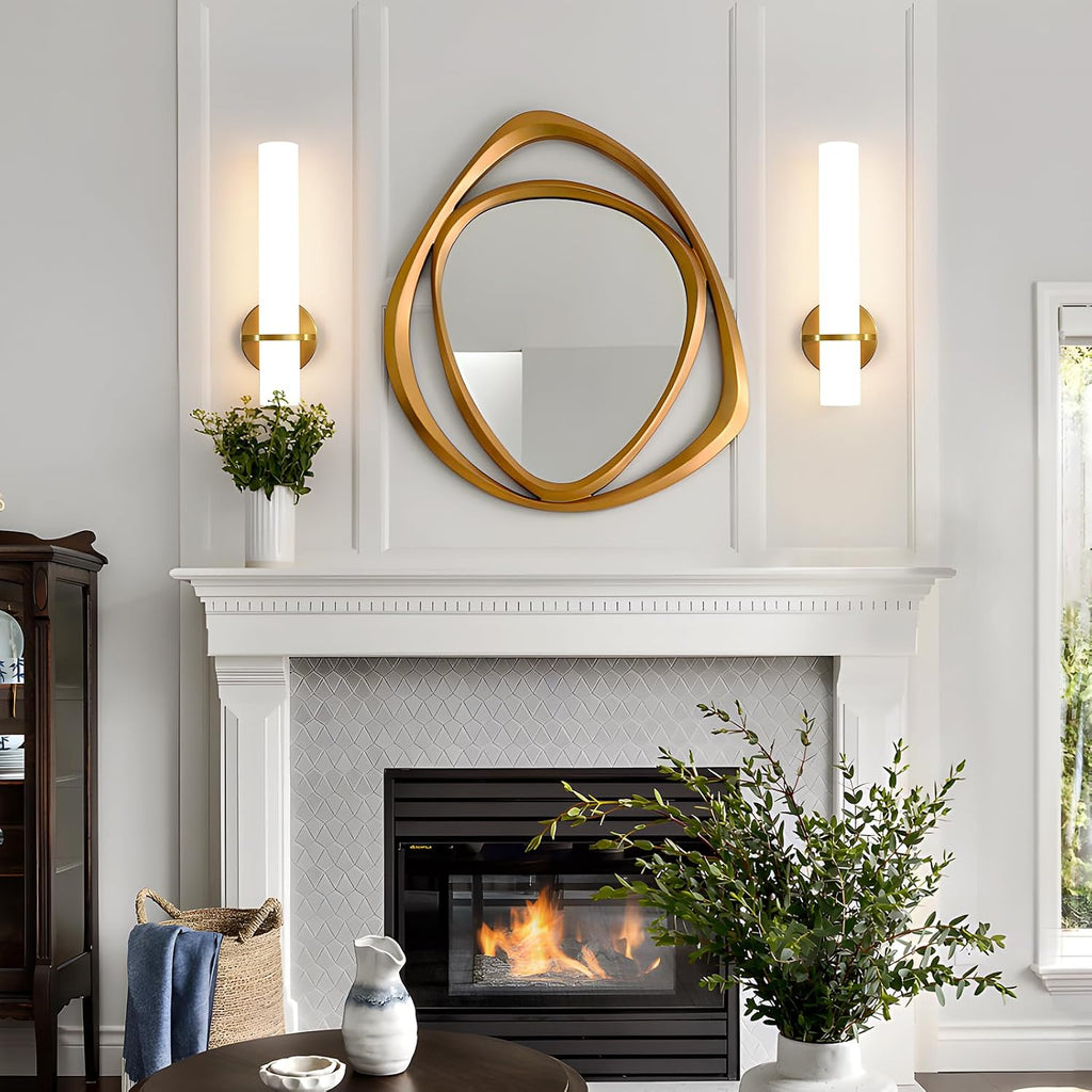 Wall Sconces - 15 inch Gold Wall Sconces Set of Two Modern Bathroom Sconce 15W Dimmable LED Wall Sconce Light with