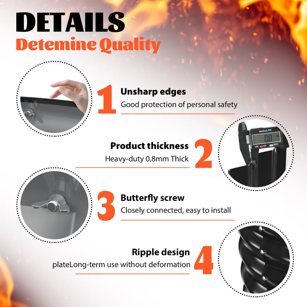 17In Tall 40 Inch Diameter Round Galvanized Fire Pit Ring/Fire Ring Black