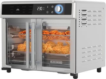 Crisp 'N Bake Air Fryer Toaster Oven Combo, 12 in 1 Countertop Convection Oven Cooks Food Fast, Fits