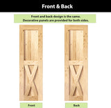 5-in-1 Design Solid Natural Pine Wood Barn Door, 26in Wide 84in High, Unfinished and Unassembled, wi