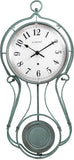 20 Inch Metal Pendulum Wall Clock Battery Operated,Large Schoolhouse Wall Clocks for Living Room Decor,Antique