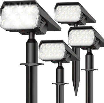 Solar Lights Outdoor Waterproof IP65, 56 LED 3 Lighting Modes Solar Spot Lights Outdoor, Solar Powered Landscape