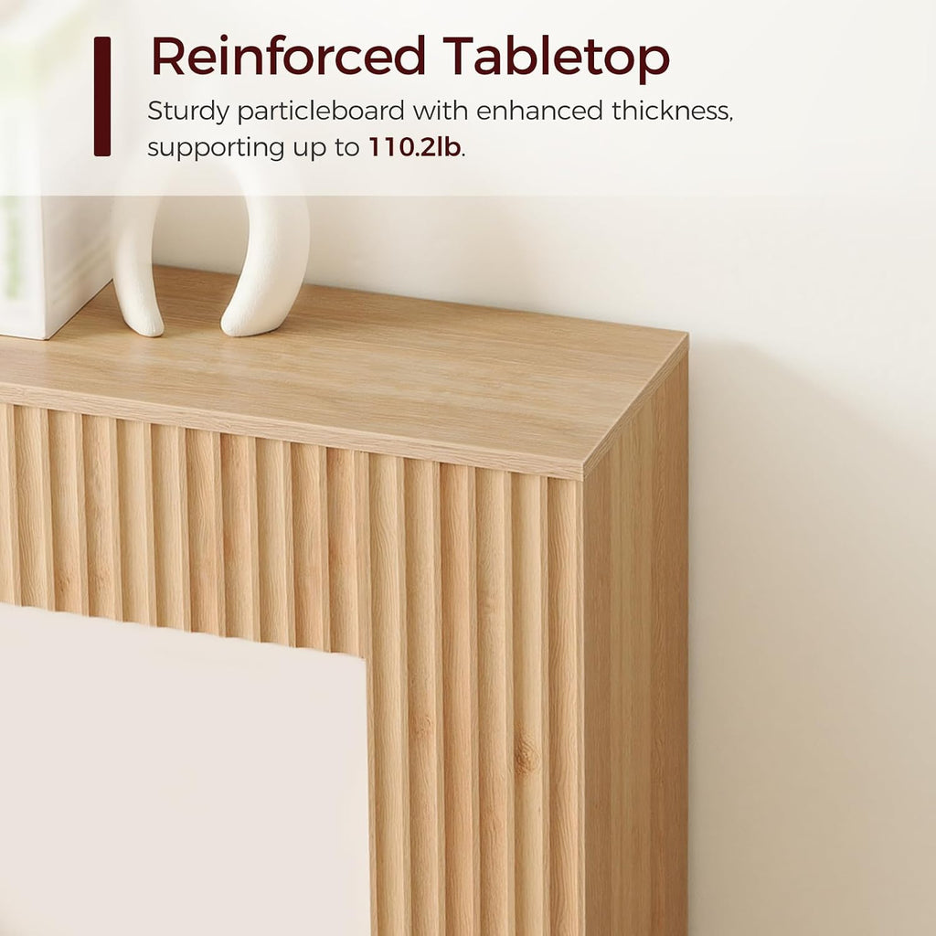 Modern Console Table, 47.2'' Entryway Table with Storage, Fluted Couch Table Behind Sofa, for Entrance, Foyer, Living