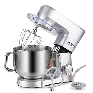 Stand Mixer 8.5 QT, 900 Watt Heavy Dough Mixer Silver