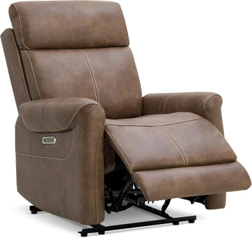 Leather Recliner Chair for Adults Wall Hugger RV Recliner with USB Charging Ports Electric Power Reclining Sofa Home