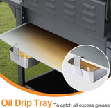 3-Burner Propane Gas Grill with Side Burner, 39,000 BTU Outdoor BBQ Grill with Cast Iron Grates and Storage Cabinet