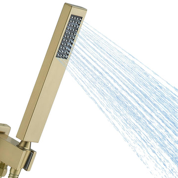 Handheld Shower Sprayer Head Shower Wand High Pressure Brushed Gold