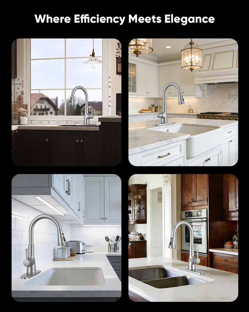 Vintage Kitchen Faucet with Pull Down Sprayer