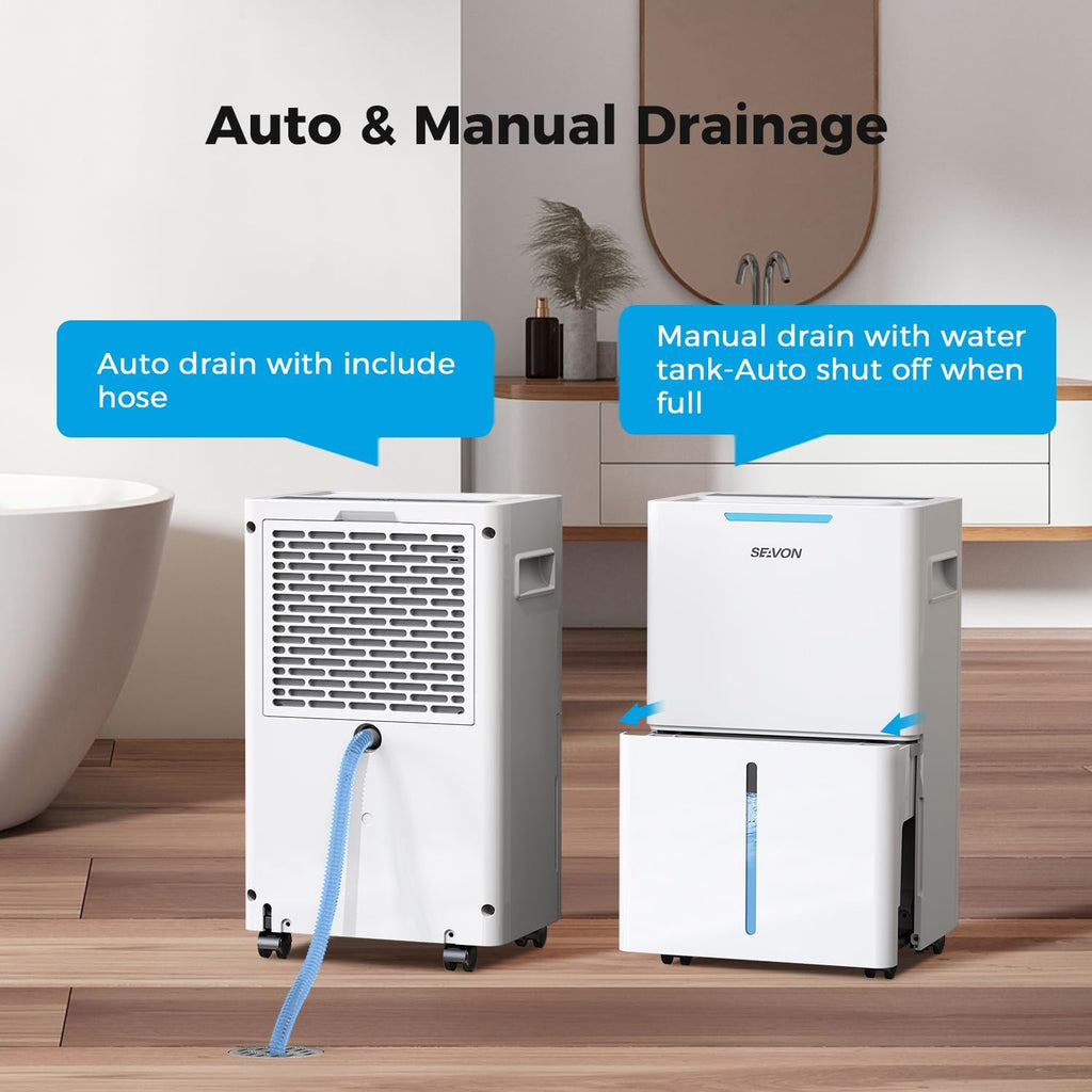 1500 Sq.ft Dehumidifier for Basement, 21 Pint Dehumidifiers with Drain Hose for Home Large Room Bedroom Bathroom
