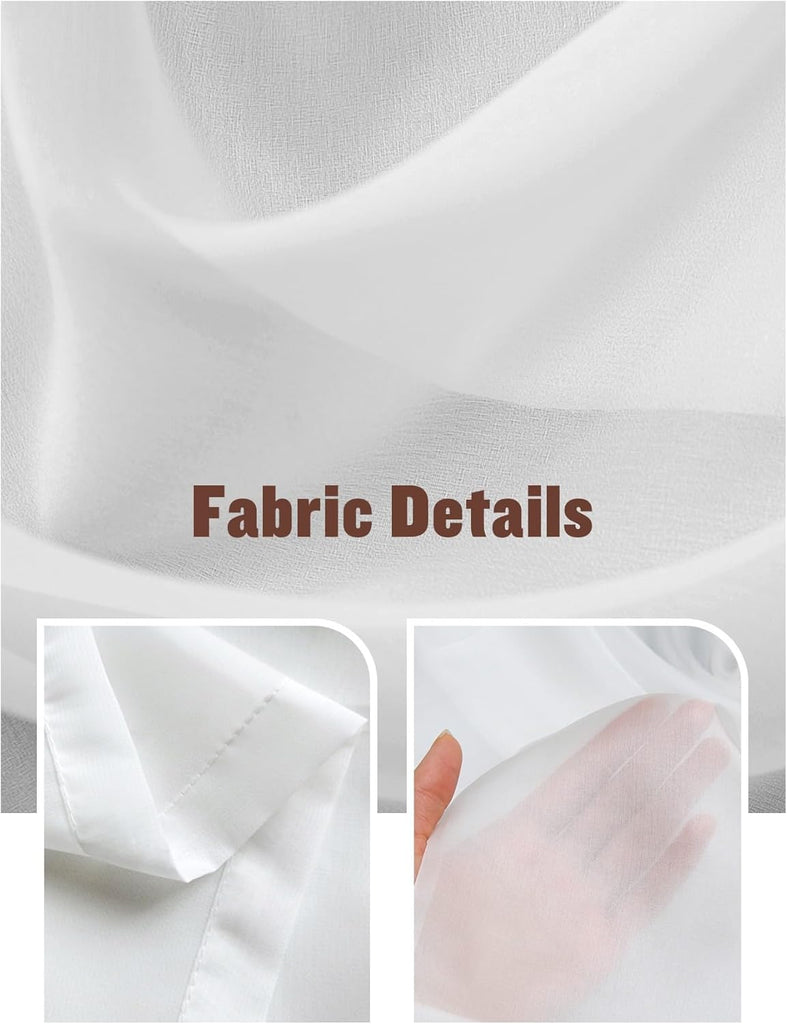 Sheer Curtains 2 Panels Set, Marble Black Semi Sheer Curtains for Windows, Grey Granite Surface Luxury