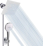 Shower Head with Hose, High Pressure Stainless Steel Rain Shower and 3 Settings Handheld Spray Combo with Push Button