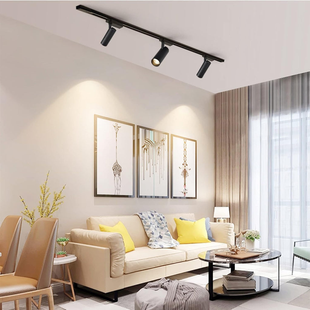 LED Track Lighting Complete Kit GU10 3000K Warm White Black