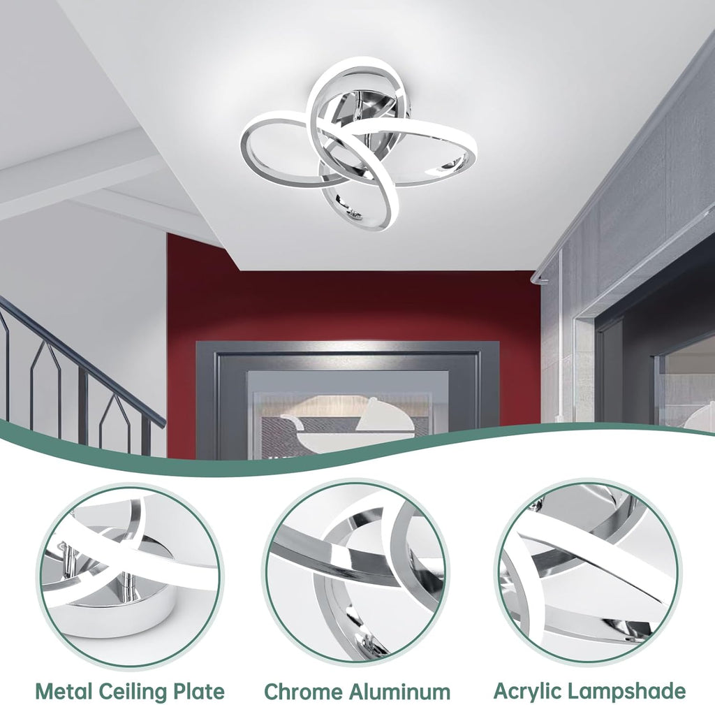 Modern Ceiling Light Fixture,Small Led Hallway Light Fixtures Ceiling Lamp,Creative Close to Ceiling Lighting Bedroom