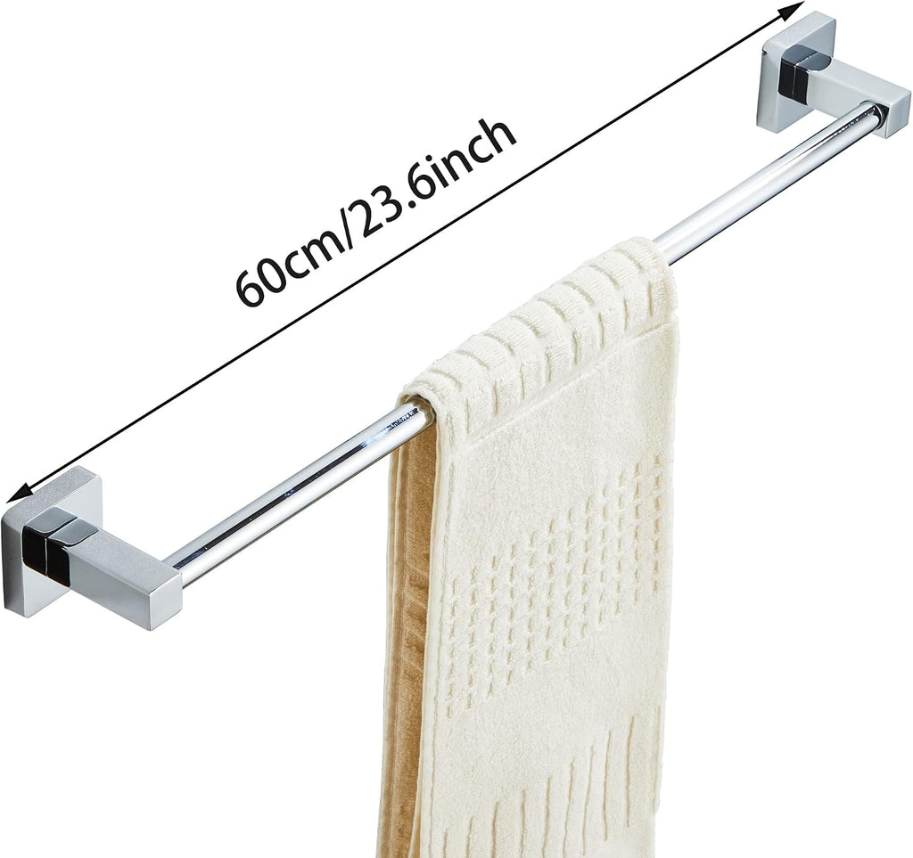 Chrome Bathroom Hardware Set 4 Pieces,Bathroom Accessories Set Stainless Steel Wall Mounted, Hand Towel Bar, Towel