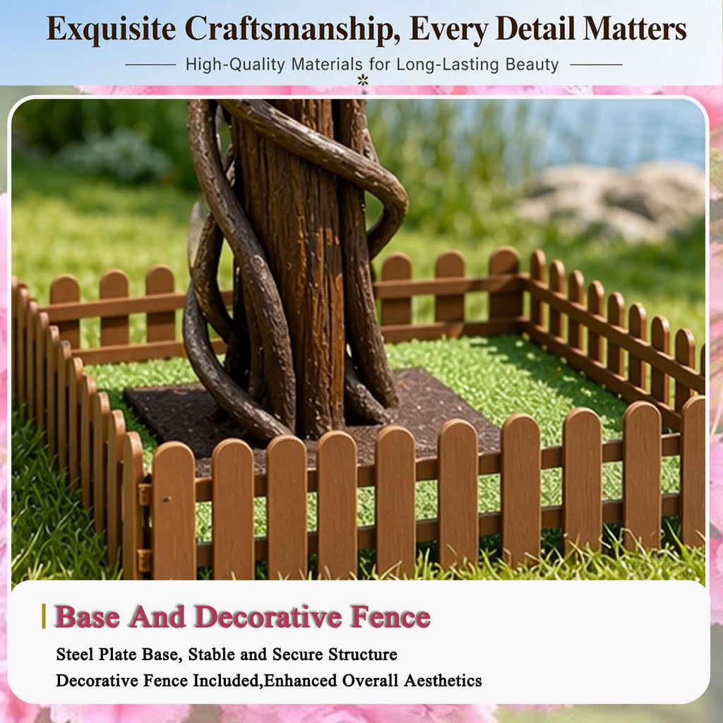 6.7FT Upgraded Artificial Cherry Blossom Trees, Pink Gradient Sakura Tree