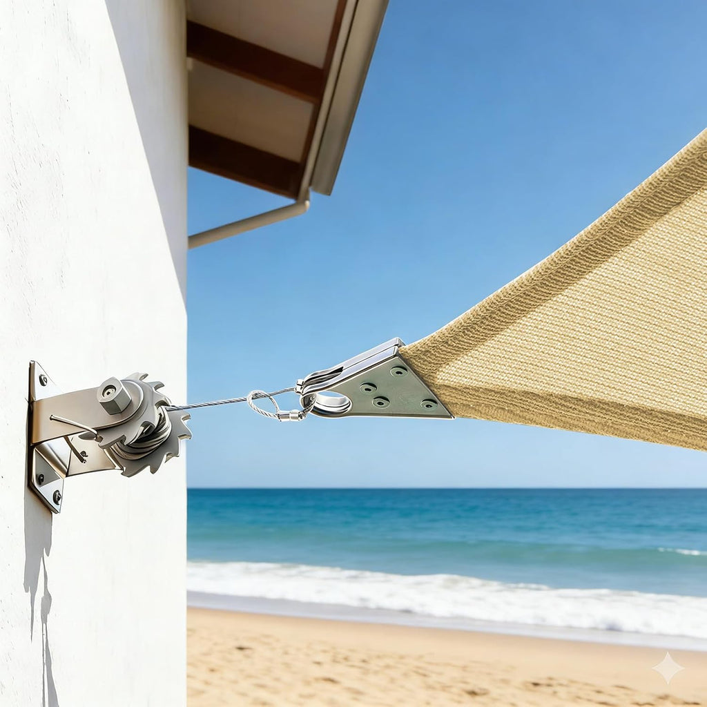 24' x 31 Grey Rectangle Square Super Ring Sun Shade Sail Order to Make Canopy Awning RSTAWS, 260 GSM Heavy Duty & 98%