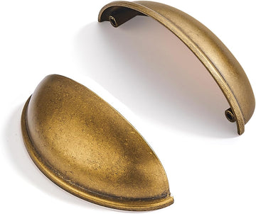 10 Pack 3" Drawer Pulls Antique Brass Cabinet Cup Pulls Kitchen Hardware Cabinet Handles Drawer Handles Knobs 3 inch