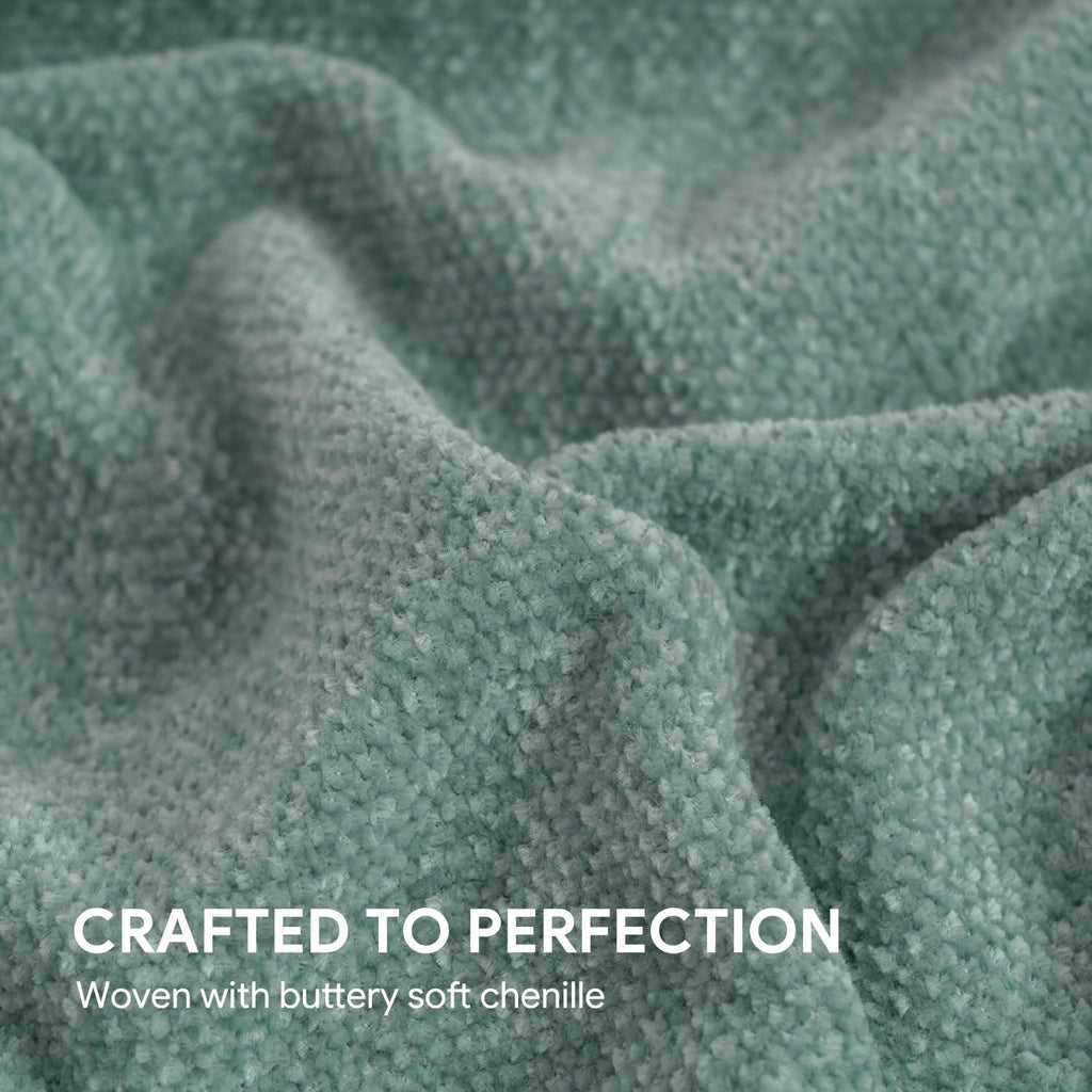 Throw Blanket Soft Cozy Chenille Throw Blanket with Fringe Tassel, 50'' x 60'')