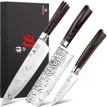 3 Pieces Knife set, Japanese HC Stainless Steel Kitchen Knife Set, Professional Chef Knife Set With Ergonomic
