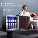 48 Can Beverage Refrigerator,12 Bottle Wine Cooler with Stainless Steel Glass Do