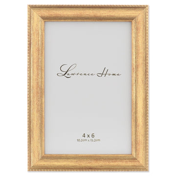 Classic Bead Picture Frame, 4x6, Gold
