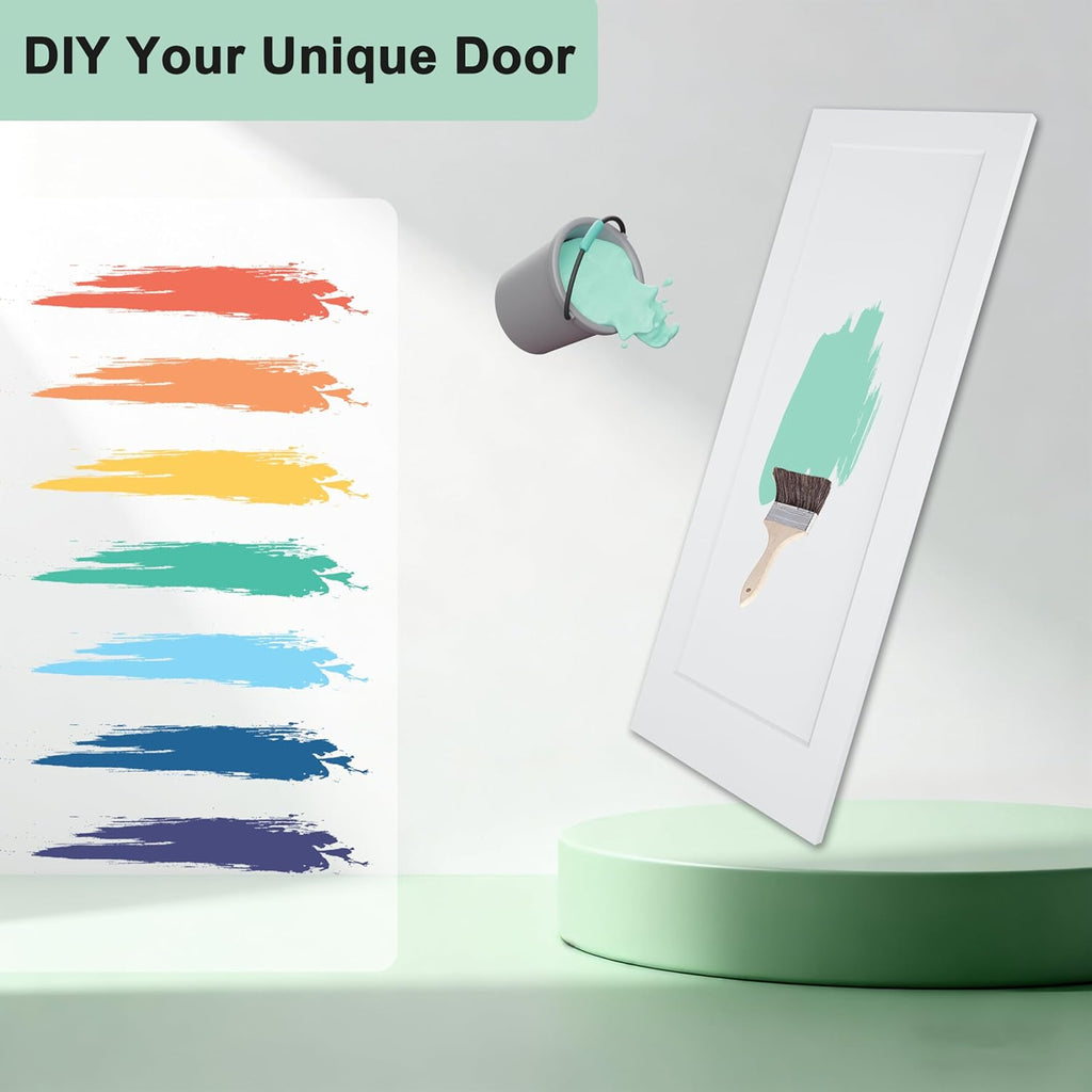30"x80" 1-Panel Shaker Style White Primed Hollow Core Interior Molded Door Slab, NOT Pre-drilled and NOT Included Hardware, Pre-Assembled Interior Door for Pantry, Laundry, Closet