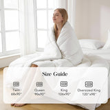 Feather Down Fiber Comforter Twin,Premium Ultra-Soft Breathable Comforter High Fill Power Grey Duvet