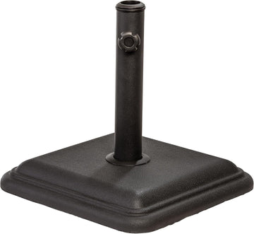 26 Pound Umbrella Base - Cast Stone Outdoor Umbrella Stand - for Use with Umbrella Poles 1.3" to 1.8"
