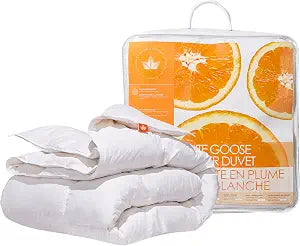 Down & Feather Co. - All Season White Goose Feather Duvet Comforter King - 233 TC Shell 100% Cotton - Oeko TEX Certified