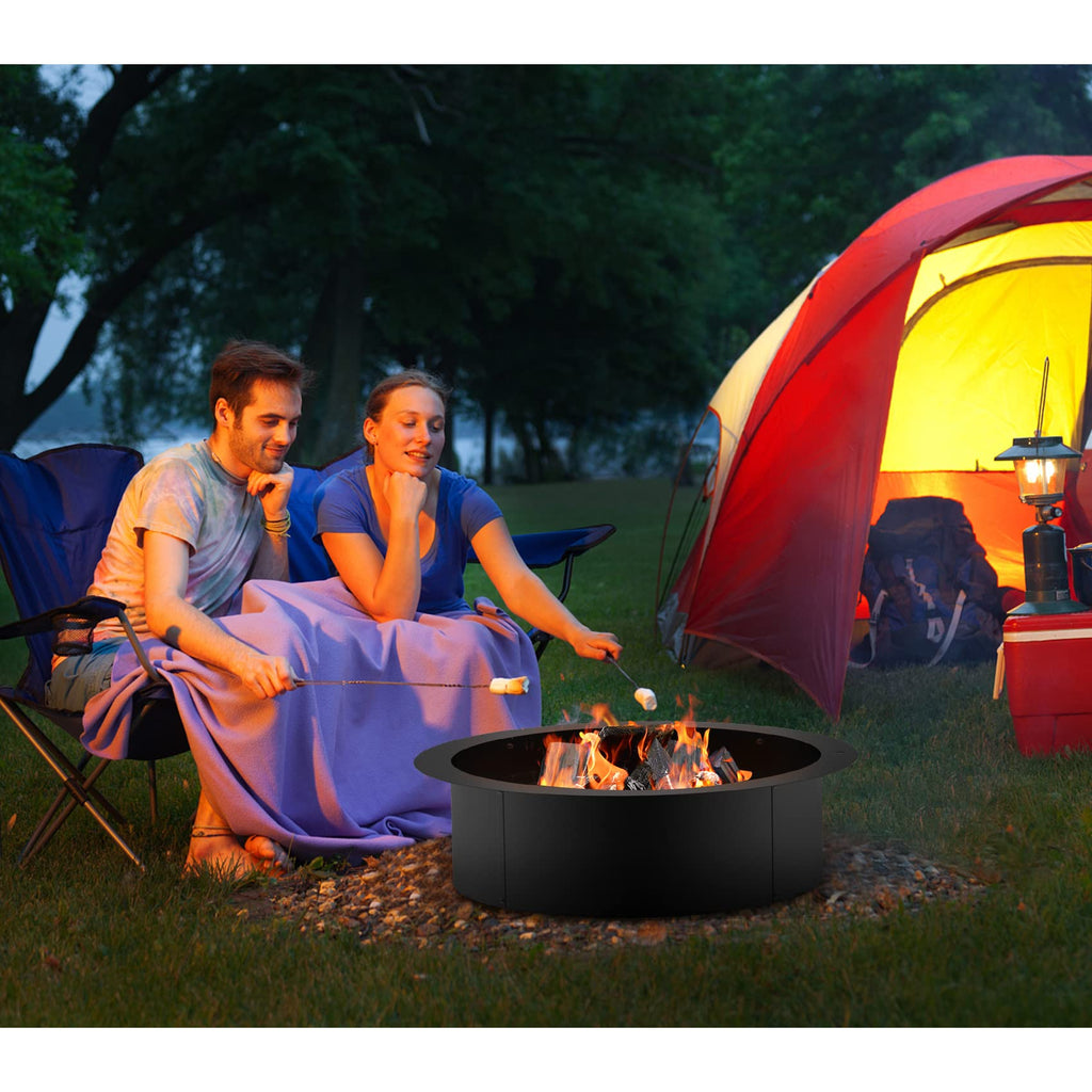 30" Fire Pit Ring Insert for Wood Burning Fire Pit
