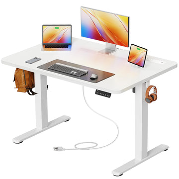 39 X 24 Inch Electric Standing Desk with Power Outlets and USB-C Port, Height Adjustable Desk, Sit Stand Desk