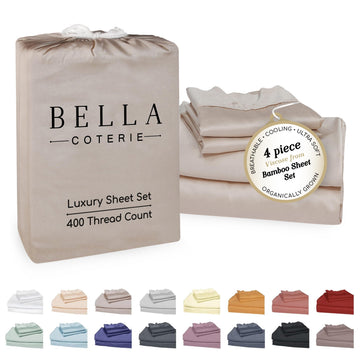 Bella Coterie Luxury Bamboo Viscose California King Sheet Set
