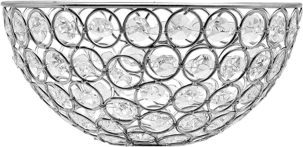 5 Arms Gold Candelabra Centerpiece with Crystal Pendant - 35" Tall Floor Candle Holder Table Candelabra Standon (Silver)