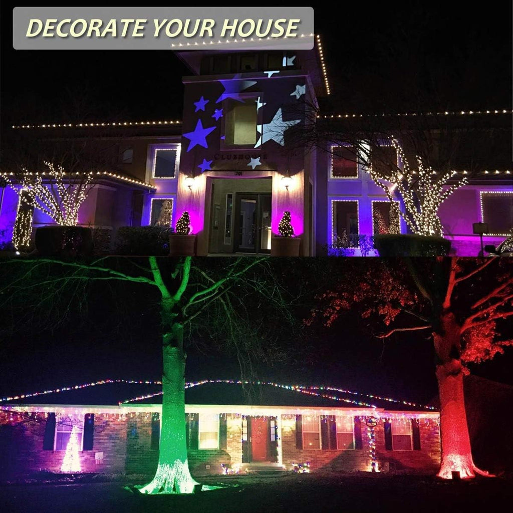 LED RGB Flood Light, 50W Outdoor Color Changing Lights with Remote Control, IP65 Waterproof Dimmable Wall Washer