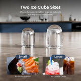 Ice Makers Countertop,26Lbs/24H,9 Cubes in 6 Mins,Portable Ice Maker Machine with Self-Cleaning,2 Sizes of Bullet