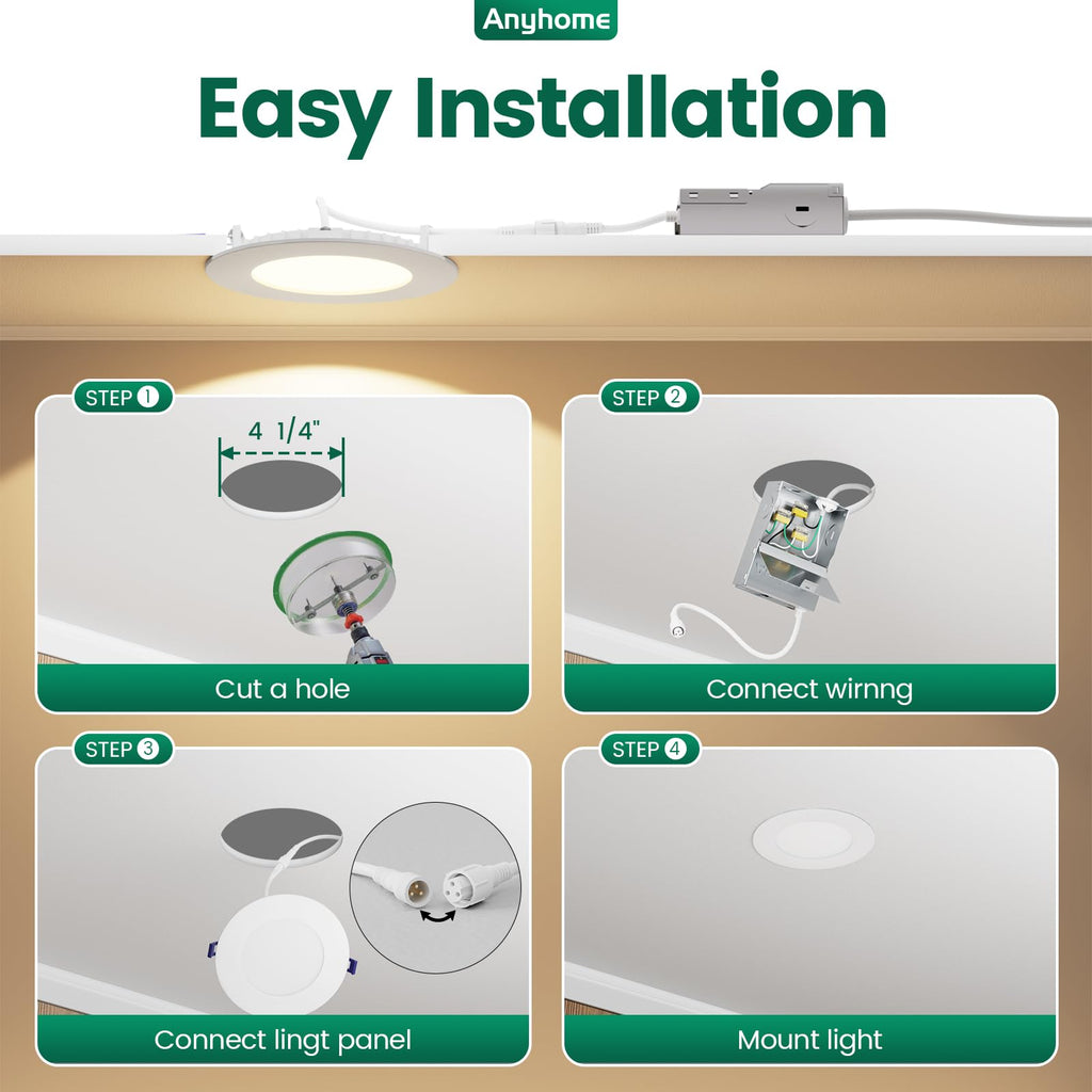 12 Pack Canless Recessed Lighting 4 Inch Recessed Lighting Led