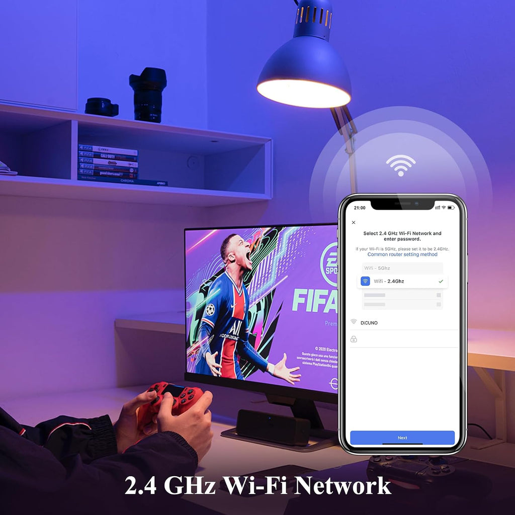 Smart Edison Bulb ST19, Color Changing WiFi Smart Light Bulb, 2700K-6500K Tunable via App, ST58 Edison Bulb