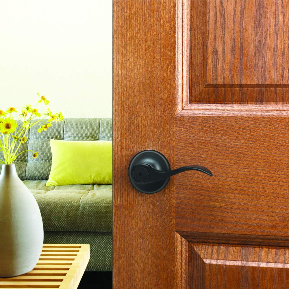 Springdale Privacy Door Lever, Matte Black