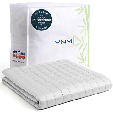 Exclusive Cooling Weighted Blanket with Bamboo Viscose, Smallest Compartments with Glass Beads, Bed Blanket for One