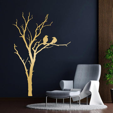 Metal Birds on Tree Branch Wall Art, Tree of Life Metal Wall Decor, Large Wall Art, Nature Room Decor, Rustic Home