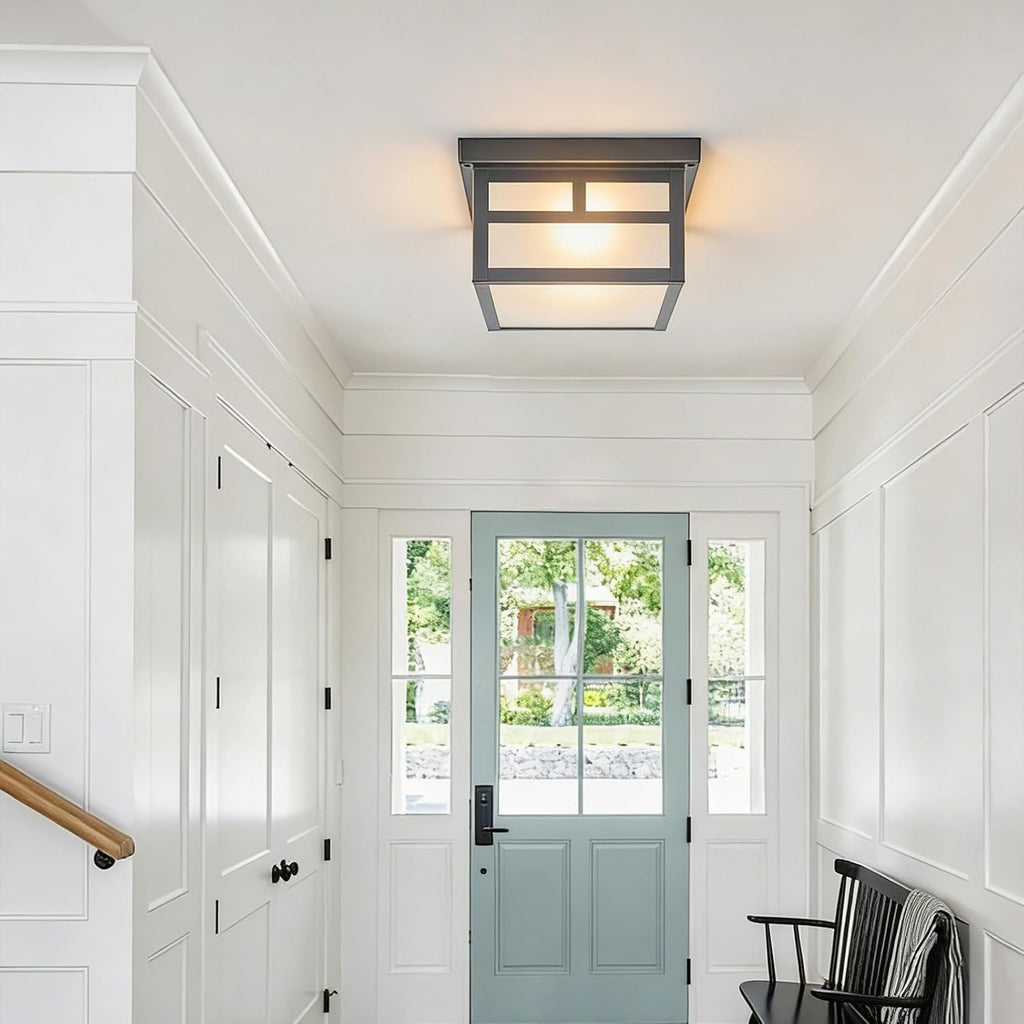 9.5 Inch Black Flush Mount Ceiling Light